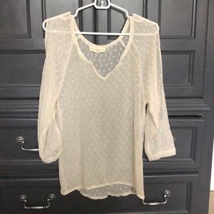 Urban Outfitters long sleeve sheer polka pot